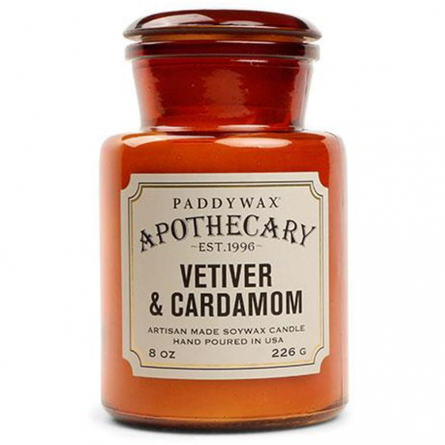 PADDYWAX, Большая свеча в аптекарской баночке, VETIVER & CARDAMOM