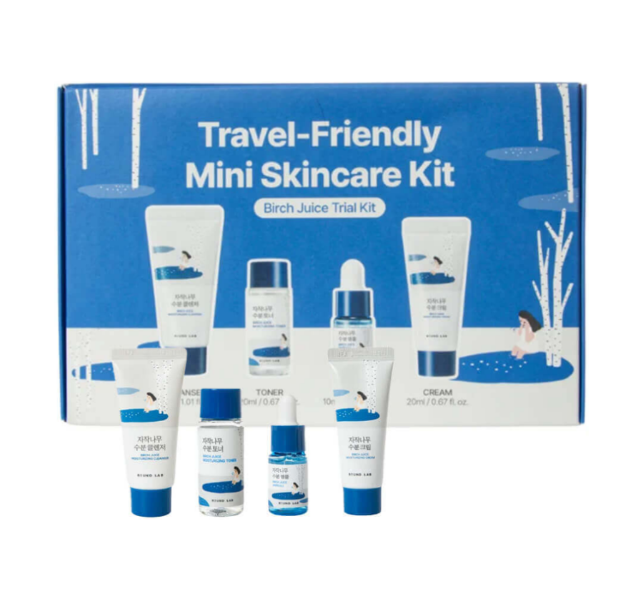 ROUND LAB, Набор миниатюр с березовым соком, (30мл+20мл+10мл+20мл), Birch Juice Trial Kit 