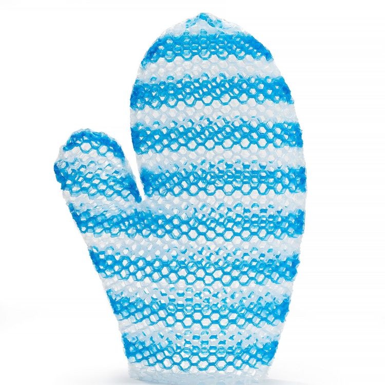 SUPRACOR Stimulite®. Мочалка рукавичка (Бело-голубая)