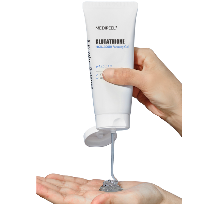 MEDI-PEEL, Glutathione Hyal Aqua Очищающий гель с глутатионом и Г/К, 150 мл, Foaming Gel Cleanser MEDI-PEEL, Glutathione Hyal Aqua Очищающий гель с глутатионом и Г/К, 150 мл, Foaming Gel Cleanser