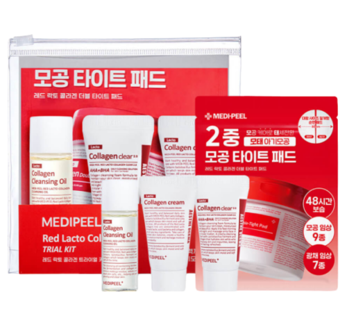 MEDI-PEEL, Red Lacto Collagen Набор миниатюр с пробиотиками,(20ml+15ml+20ml/5+15g), Trial Kit