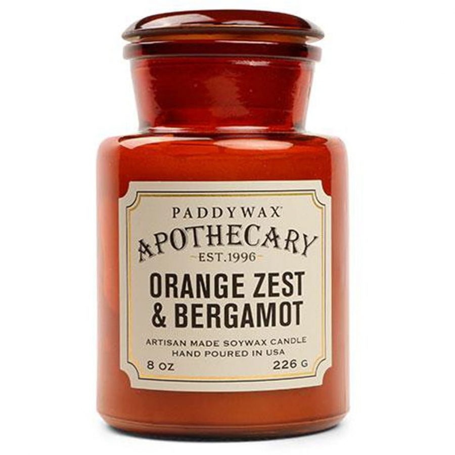 PADDYWAX, Большая свеча в аптекарской баночке, ORANGE ZEST & BERGAMOT