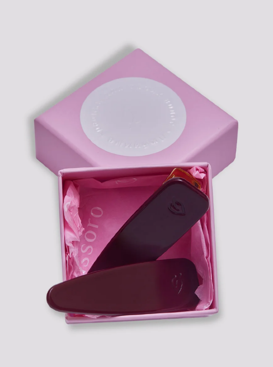 ASSORO, Набор заколок для волос, 2 шт, цвет (Бургунди)