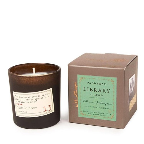 PADDYWAX, Средняя свеча в стекле, WILLIAM SHAKESPEARE