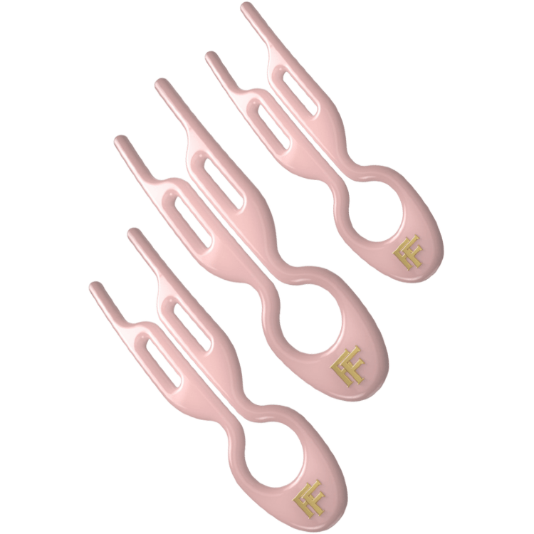 FIONA FRANCHIMON (№1 HAIRPIN), Шпильки пудрово-розового цвета (набор из 3 шпилек)