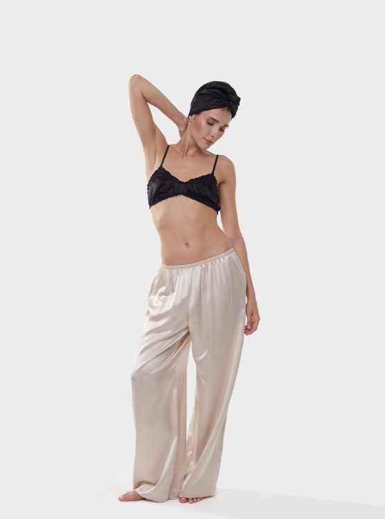 SILK LOVERS, Полотенце для волос из натурального шелка 43*110см, цвет (черное)