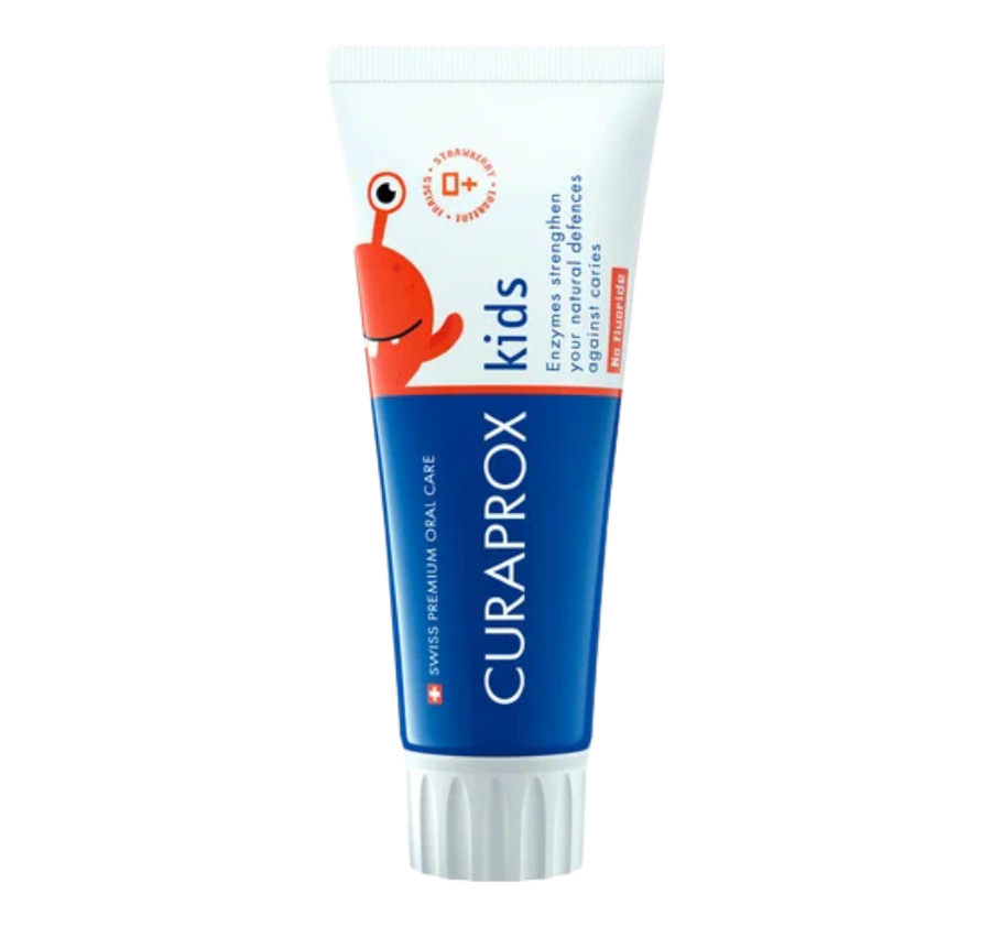 CURAPROX, Зубная паста детская со вкусом клубники без фтора, с первого зуба (0+), 60 мл, Kids Zero