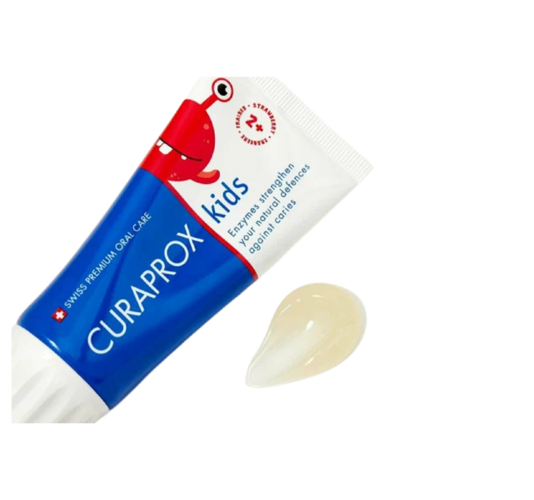 CURAPROX, Зубная паста детская со вкусом клубники без фтора, с первого зуба (0+), 60 мл, Kids Zero