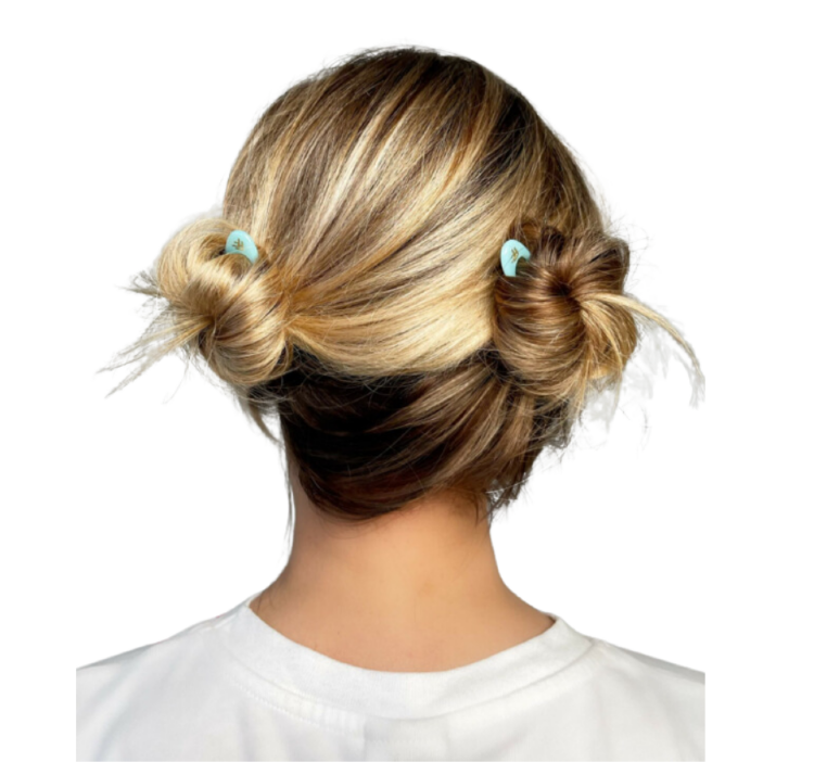 FIONA FRANCHIMON (№1 HAIRPIN), Шпильки нежно-бирюзового цвета (набор из 3 шпилек)