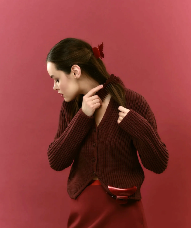 ASSORO, Крабик для волос, цвет (Рубиновая бабочка)