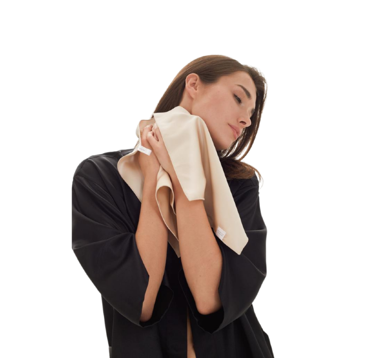 SILK LOVERS, Полотенце для лица из натурального шелка 32*50, цвет (латте)