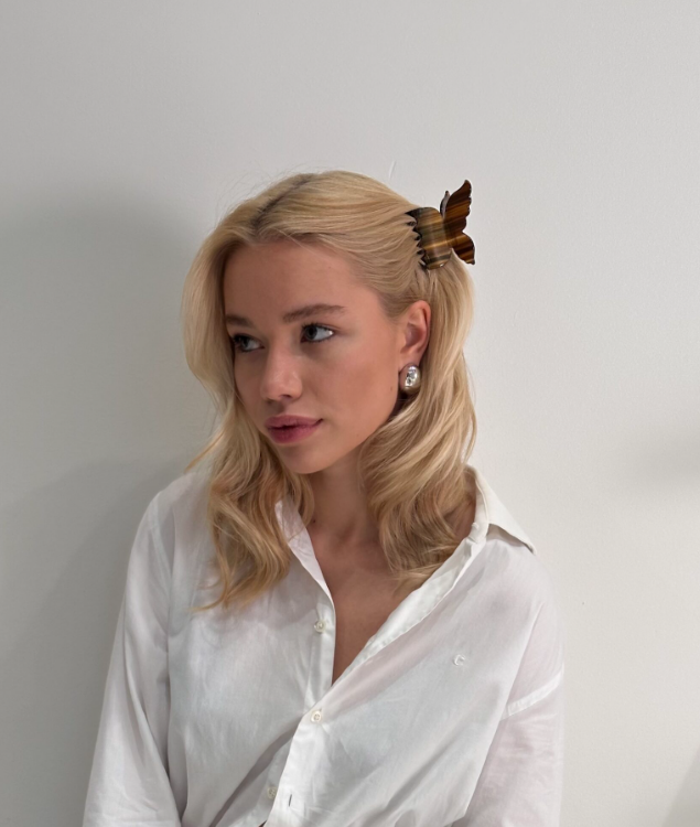 ASSORO, Крабик для волос, цвет (Янтарная бабочка)