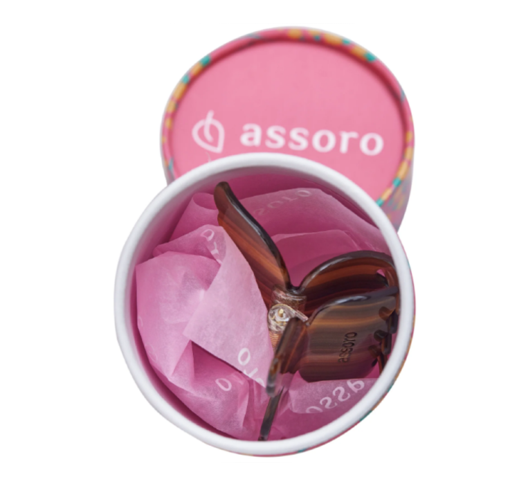 ASSORO, Крабик для волос, цвет (Янтарная бабочка)