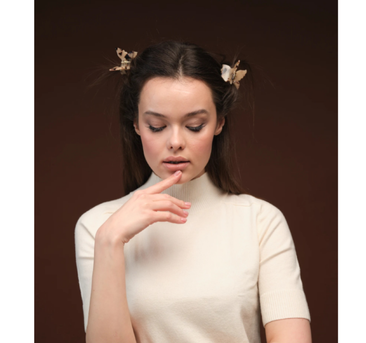 ASSORO, Набор крабов для волос мини, цвет (Бабочка саванна)