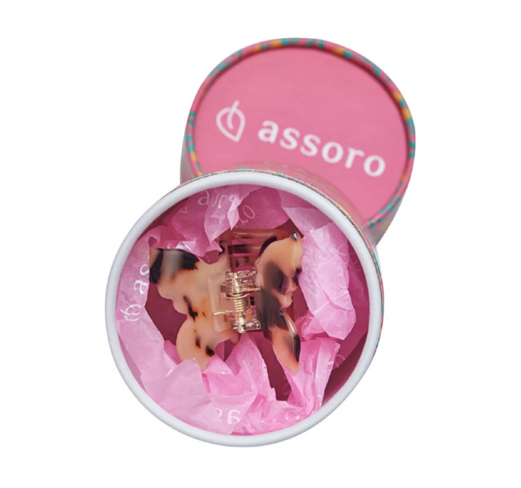 ASSORO, Набор крабов для волос мини, цвет (Бабочка саванна)