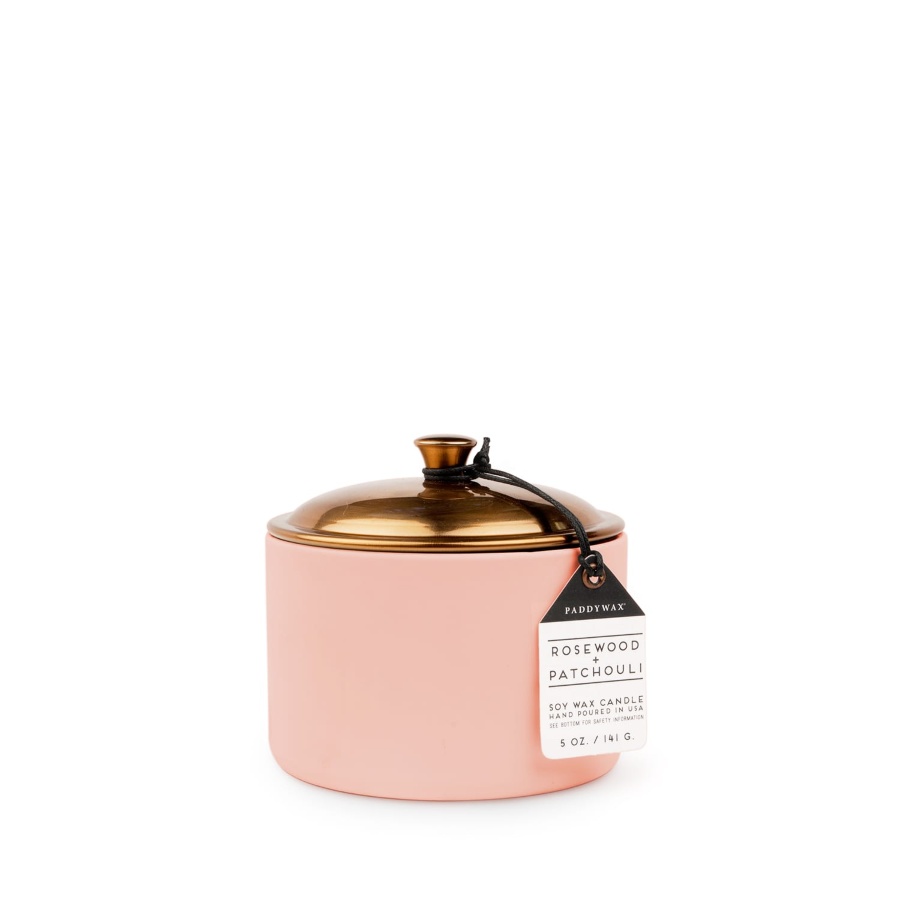 PADDYWAX, Средняя свеча в керамической баночке, ROSEWOOD + PATCHOULI 