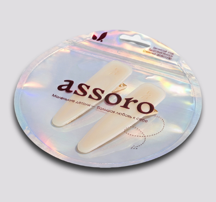ASSORO, Набор заколок для волос Моти Сиро, 2 шт