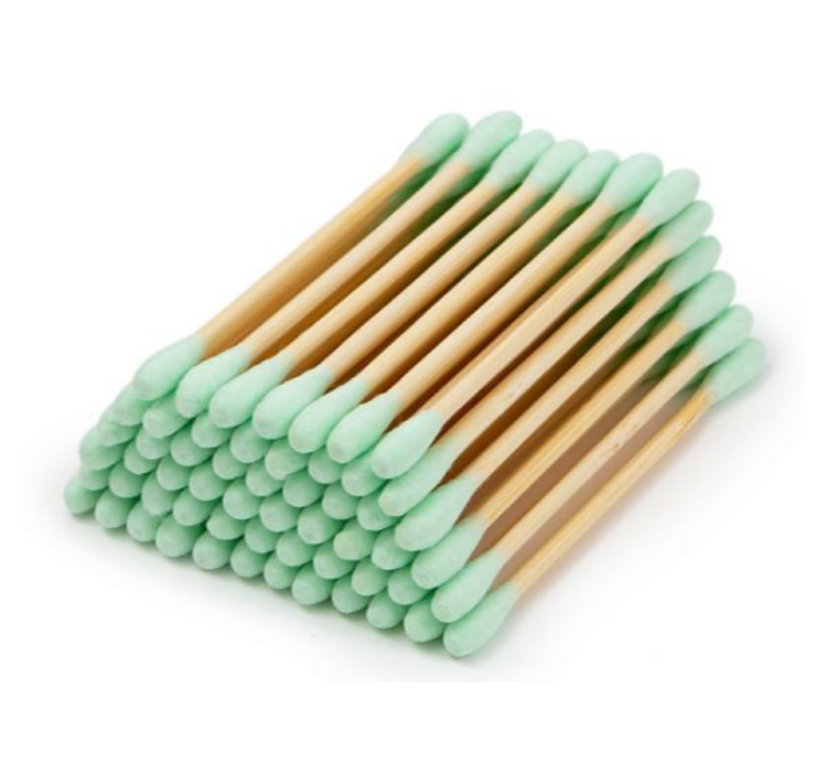 JUNGLE STORY, Ватные палочки Pink с Зеленым ультра мягким хлопком, 100 шт