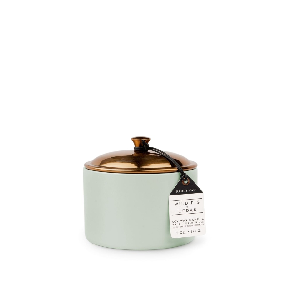 PADDYWAX, Средняя свеча в керамической баночке,WILD FIG + CEDAR