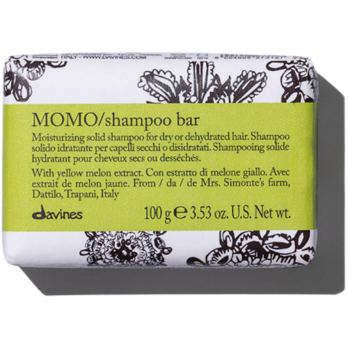 DAVINES, Твёрдый шампунь MOMO для глубокого увлажнения волос 100 г, MOMO shampoo bar