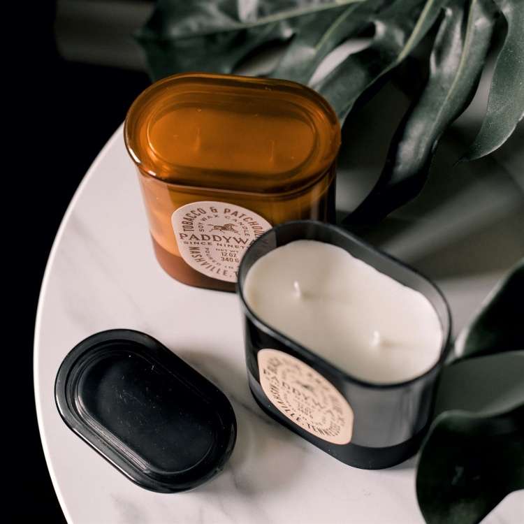 PADDYWAX, Большая свеча в стекле с 2 фитилями, TOBACCO & PATCHOULI
