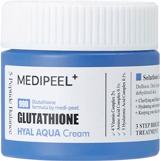 MEDI-PEEL, Глубокоувлажняющий гель-крем с эффектом сияния, 50 г, Glutathione Hyal Aqua Cream