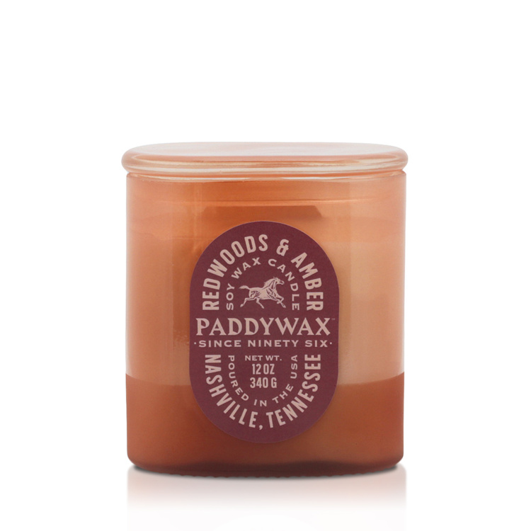 PADDYWAX, Большая свеча в стекле с 2 фитилями, REDWOODS & AMBER 