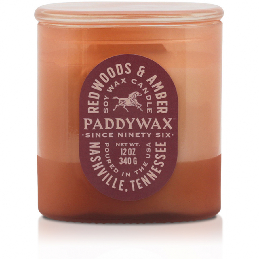 PADDYWAX, Большая свеча в стекле с 2 фитилями, REDWOODS & AMBER 