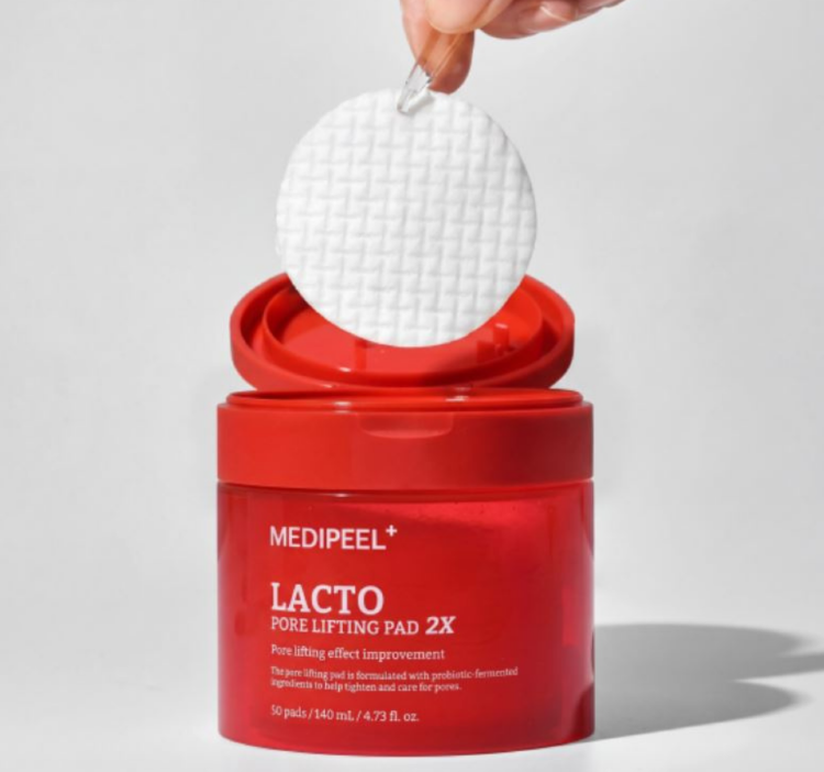 MEDI-PEEL, Lacto Pore Lifting Pad 2Х ПЭДы с коллагеном и бифидобактериями, 50 шт