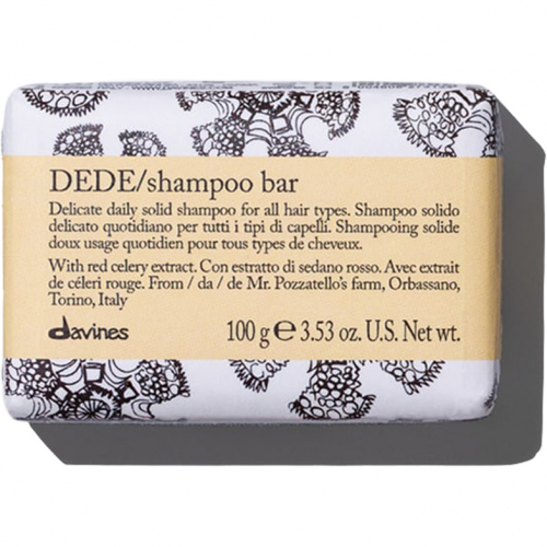 DAVINES, Твёрдый шампунь DEDE для деликатного очищения волос 100 г, DEDE shampoo bar