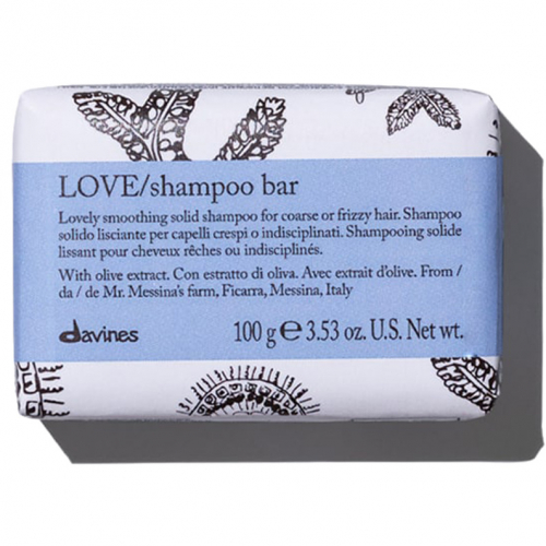 DAVINES, Твёрдый шампунь LOVE для разглаживания завитка 100 г, LOVE shampoo bar