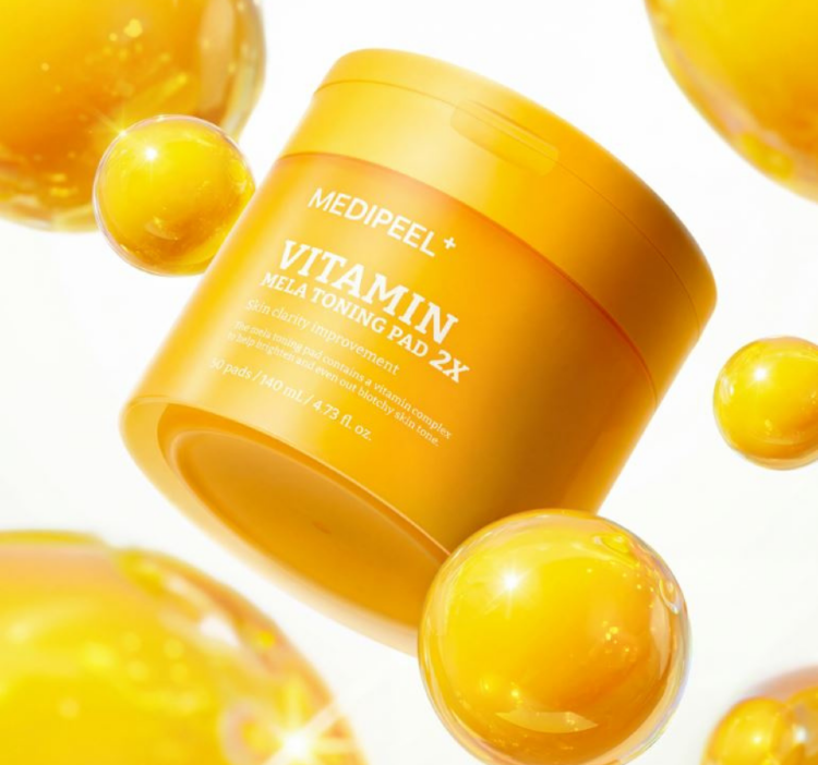 MEDI-PEEL, Vitamin Mela Toning Pad 2Х Витаминные пэды для лица, 50 шт