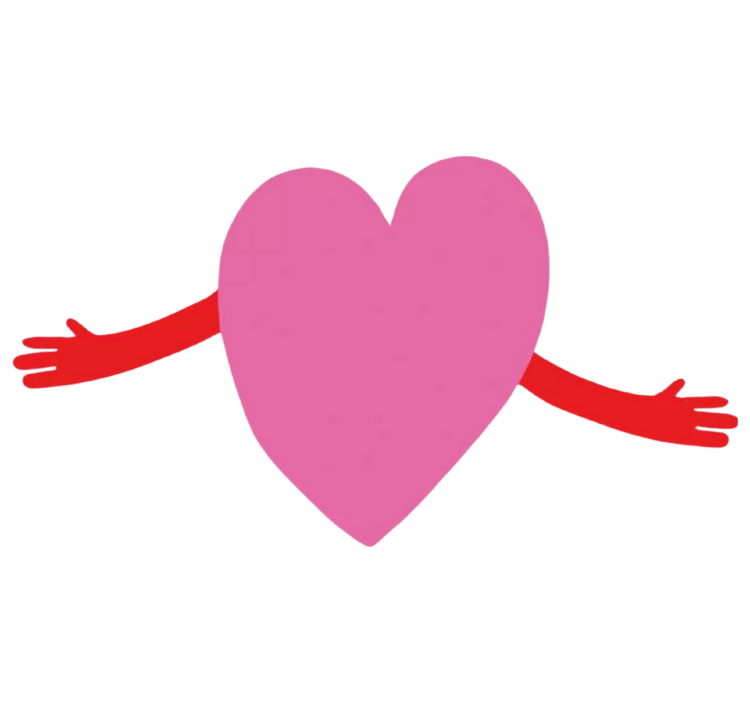 Открытка "Сердце с руками"