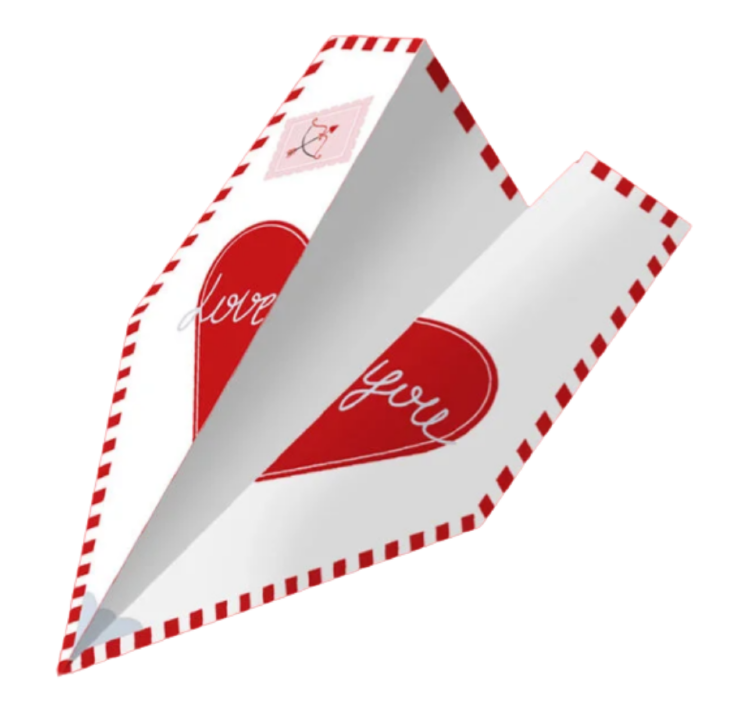 Открытка "Самолетик (белый)"