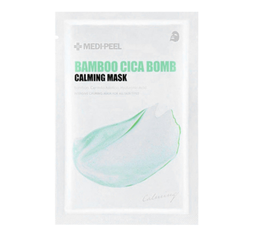 MEDI-PEEL, Bamboo Cica Bomb Успокаивающая тканевая маска с центеллой и бамбуком, 25 мл
