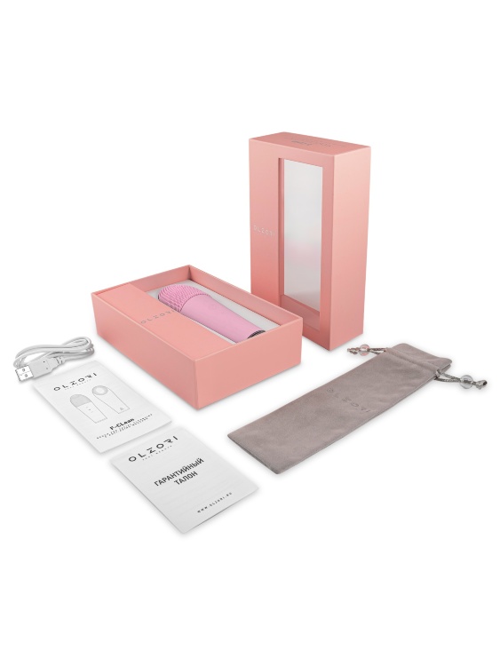 OLZORI Щетка-вибрамассажер F-Clean Pink