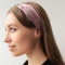 SILK LOVERS, Шелковая повязка с узлом для волос в пурпурном цвете