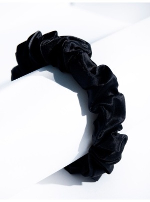 ASSORO, Шелковая резинка для волос, размер M, цвет (черный)