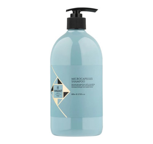 HADAT,  Microcapsules Укрепляющий шампунь для поврежденных волос с гидролизованным кератином, 800 мл