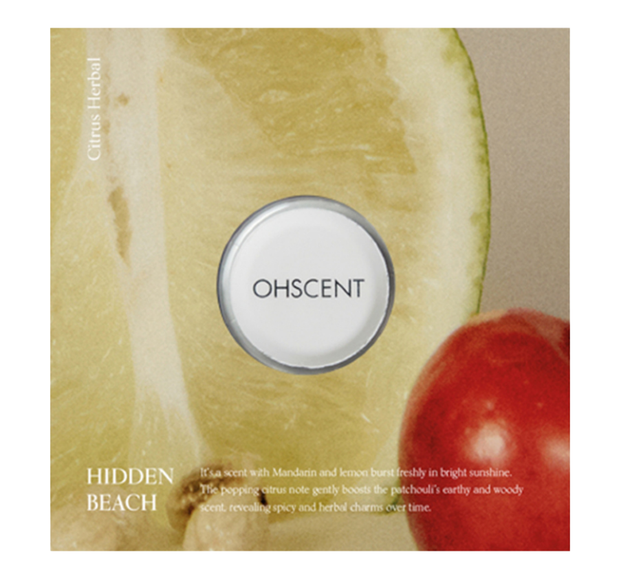 OHSCENT, HIDDEN BEACH Сменный блок аромата для авто (пачули, мандарин, фрезия)