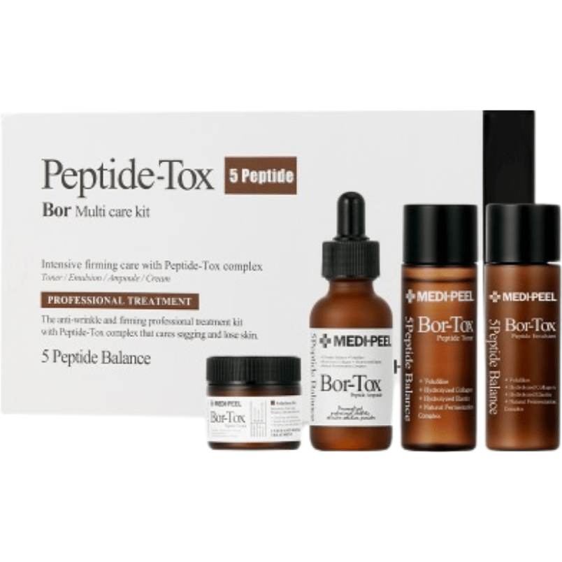 MEDI-PEEL, Набор для лица с эффектом ботокса, Peptide-Tox Bor Multi Care Kit (30ml+30ml+30ml+50ml)