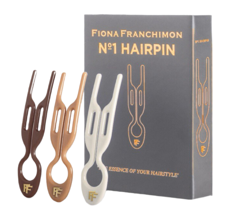 FIONA FRANCHIMON (№1 HAIRPIN), Шпильки мокачино,молочный,карамельный (набор из 3 шпилек)