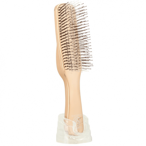 S-HEART-S, Расческа Scalp Brush World Gold (розовое золото) удлиненная, мягкая