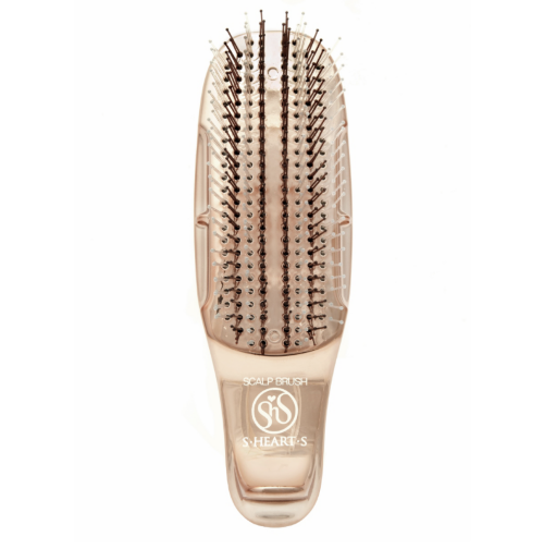 S-HEART-S, Расческа Scalp Brush World Gold (розовое золото) укороченная, мягкая
