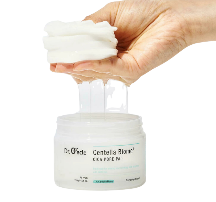 DR.ORACLE, Тонизирующие пэды для лица, 135г/75шт, CentellaBiome Toner Pad 