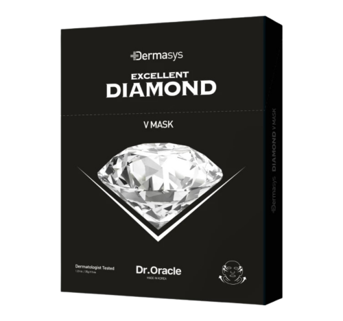 DR.ORACLE  Тканевая маска для лица и области шеи с алмазной пылью,1 шт, Dermasys Diamond V Mask