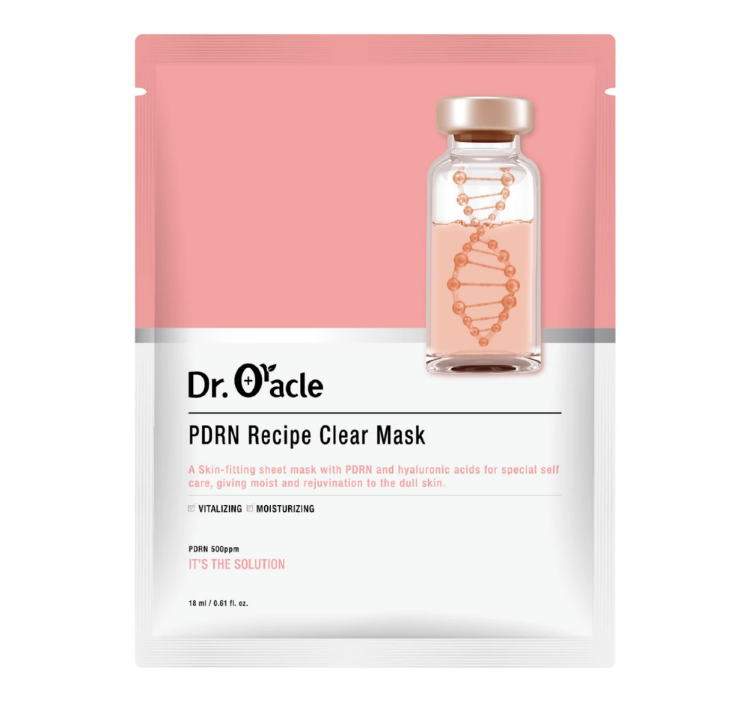 DR.ORACLE Ревитализирующая тканевая маска для лица, (10шт/ 1упаковка) PDRN Recipe Clear Mask