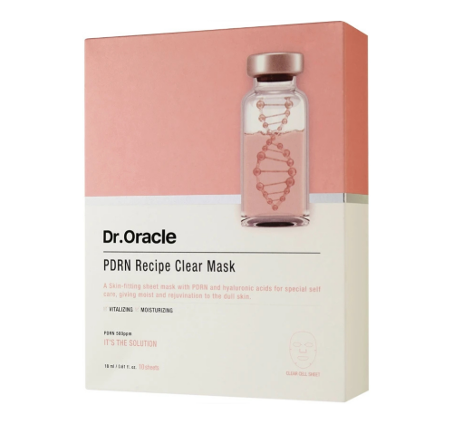 DR.ORACLE Ревитализирующая тканевая маска для лица, (10шт/ 1упаковка) PDRN Recipe Clear Mask